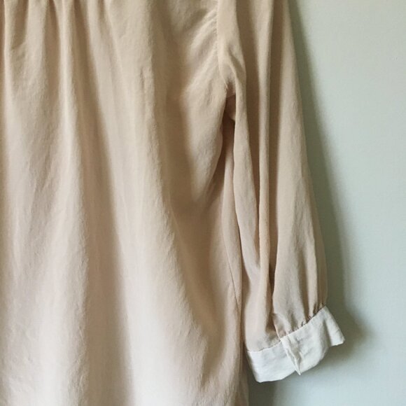 Babaton 100% Silk Two Tone Tie Neck Blouse - Picture 12 of 15